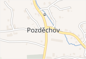 Pozděchov v obci Pozděchov - mapa části obce