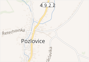 K Přehradě v obci Pozlovice - mapa ulice