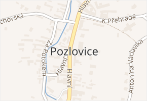 Pozlovice v obci Pozlovice - mapa části obce