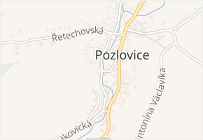 Za Potokem v obci Pozlovice - mapa ulice