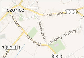 Malé Lipky v obci Pozořice - mapa ulice