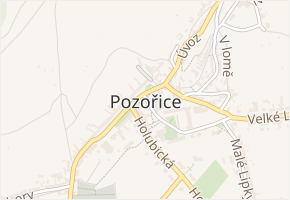 Pod Poustkou v obci Pozořice - mapa ulice