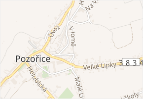 V lomě v obci Pozořice - mapa ulice
