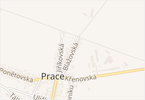 Blažovská v obci Prace - mapa ulice