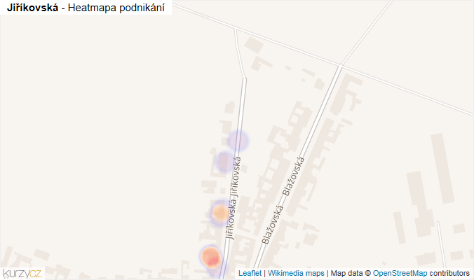 Mapa Jiříkovská - Firmy v ulici.