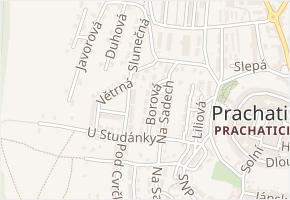 Borová v obci Prachatice - mapa ulice