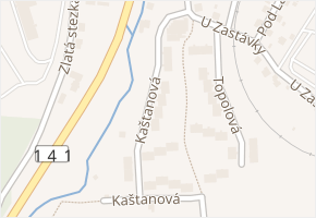 Kaštanová v obci Prachatice - mapa ulice