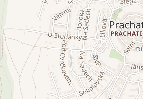 Lesní v obci Prachatice - mapa ulice