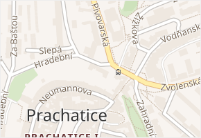 Malé náměstí v obci Prachatice - mapa ulice
