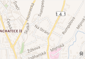 Na Stráni v obci Prachatice - mapa ulice