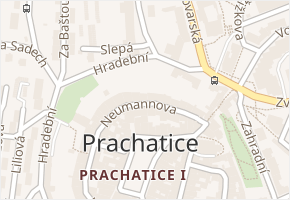 Neumannova v obci Prachatice - mapa ulice