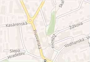 Pod Skalkou v obci Prachatice - mapa ulice