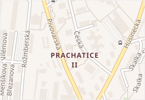 Prachatice II v obci Prachatice - mapa části obce