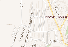 Rudolfova v obci Prachatice - mapa ulice