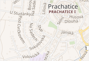 SNP v obci Prachatice - mapa ulice