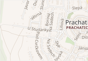 U Studánky v obci Prachatice - mapa ulice