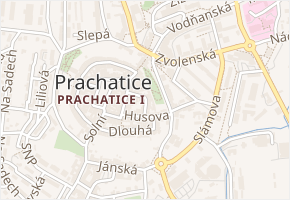 Věžní v obci Prachatice - mapa ulice