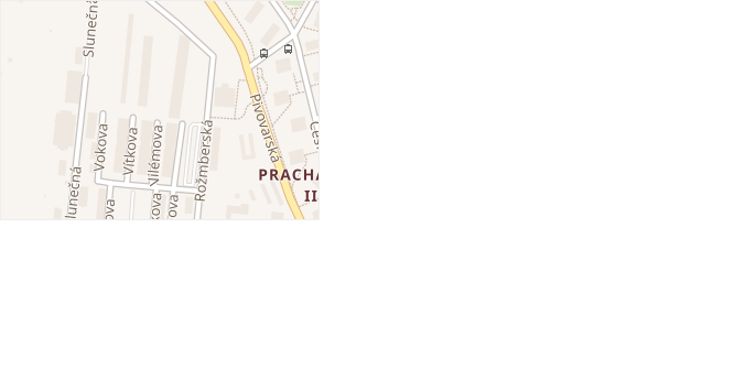 Vilémova v obci Prachatice - mapa ulice