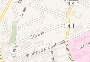 Žižkova v obci Prachatice - mapa ulice