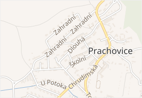 Dlouhá v obci Prachovice - mapa ulice