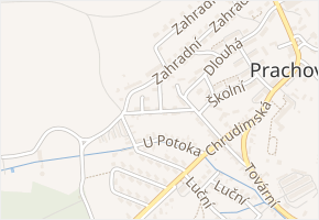 Ke Stadionu v obci Prachovice - mapa ulice