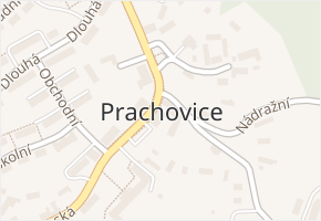 Prachovice v obci Prachovice - mapa části obce