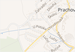 U Potoka v obci Prachovice - mapa ulice