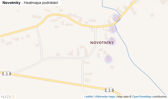 Mapa Novotníky - Firmy v části obce.