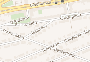 8. listopadu v obci Praha - mapa ulice
