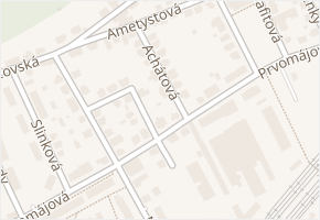 Achátová v obci Praha - mapa ulice
