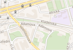 Adamova v obci Praha - mapa ulice