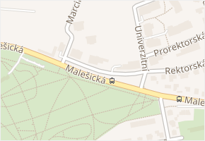 Akademická v obci Praha - mapa ulice