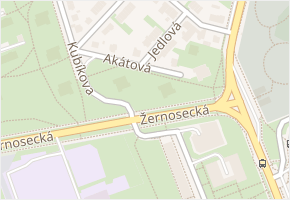 Akátová v obci Praha - mapa ulice