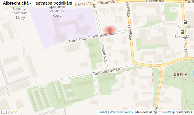 Mapa Albrechtická - Firmy v ulici.