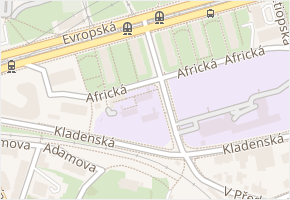 Alžírská v obci Praha - mapa ulice