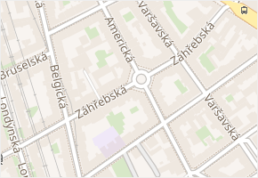 Americká v obci Praha - mapa ulice