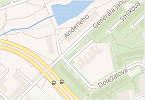 Anderleho v obci Praha - mapa ulice