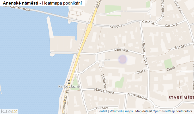 Mapa Anenské náměstí - Firmy v ulici.