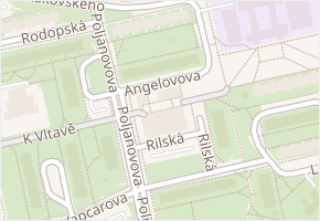 Angelovova v obci Praha - mapa ulice