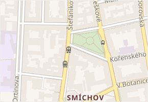 Arbesovo náměstí v obci Praha - mapa ulice