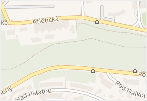 Atletická v obci Praha - mapa ulice
