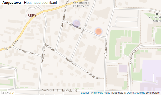 Mapa Augustova - Firmy v ulici.