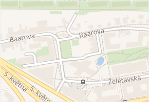 Baarova v obci Praha - mapa ulice