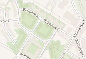 Babákova v obci Praha - mapa ulice