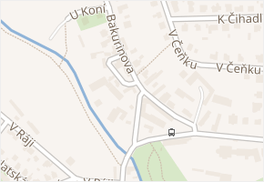 Bakurinova v obci Praha - mapa ulice