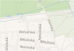 Barchovická v obci Praha - mapa ulice