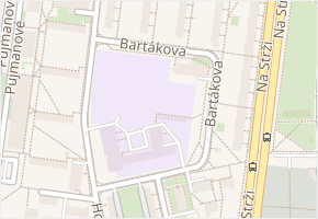 Bartákova v obci Praha - mapa ulice