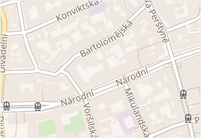 Bartolomějská v obci Praha - mapa ulice