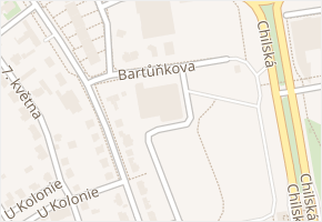 Bartůňkova v obci Praha - mapa ulice