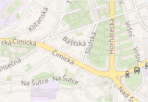 Bášťská v obci Praha - mapa ulice